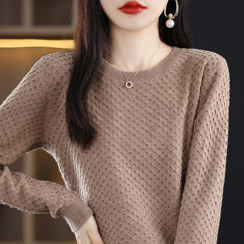 00% Merino Wool Sweater Women Pullover 2021 Autumn Winter New Warm Soft O-Neck Long Sleeve Knitted Female Solid Casual Jumper
00% Merino Wool Sweater Women Pullover 2021 Autumn Winter New Warm Soft O-Neck Long Sleeve Knitted Female Solid Casual Jumper