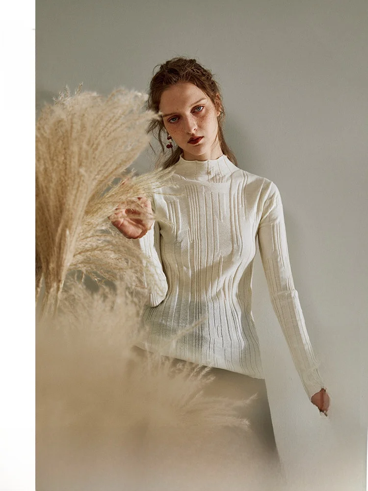 Slim Fit Long Sve Knitted Sweater High Collar Women's Base Layer Top Casual Sle Soft Wool Blend Spring Design Sensation
Slim Fit Long Sve Knitted Sweater High Collar Women's Base Layer Top Casual Sle Soft Wool Blend Spring Design Sensation