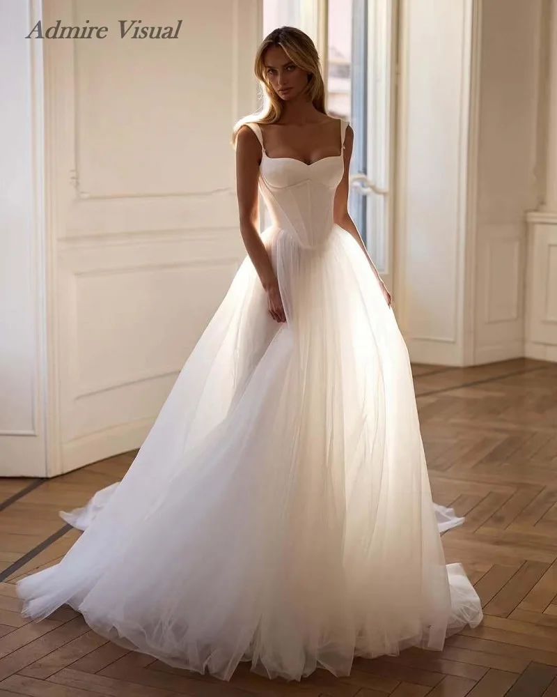 Admire Visual Wedding Dress A-Line Sweetheat Neckline Sleeveless Basque With Detachable Shoulder Straps Customized Bride Gowns
Admire Visual Wedding Dress A-Line Sweetheat Neckline Sleeveless Basque With Detachable Shoulder Straps Customized Bride Gowns