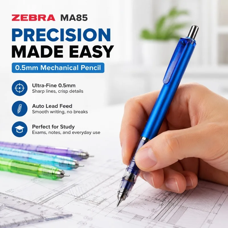 Break-proof Automatic Pencil MA85 0.5mm Lead Refillable Mechanical Pen Ideal for Student Exam Drawing Writing Daily School
Break-proof Automatic Pencil MA85 0.5mm Lead Refillable Mechanical Pen Ideal for Student Exam Drawing Writing Daily School