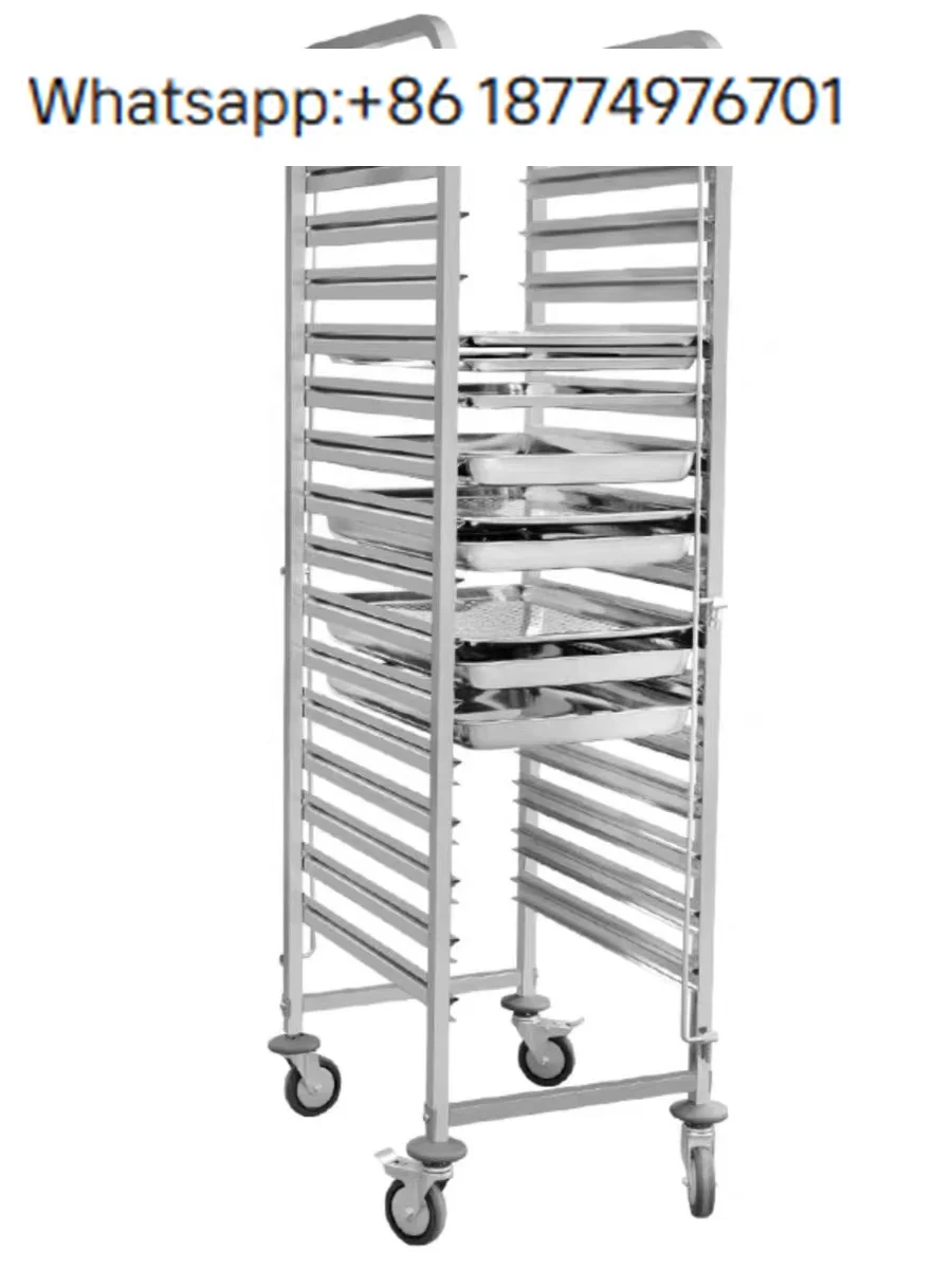 Hot Selling Portable Bakery Dedicated Detachable Stainless Steel Mobile 12/15 Layer Thick Baking Pan Bread Rack Get off the Car
Hot Selling Portable Bakery Dedicated Detachable Stainless Steel Mobile 12/15 Layer Thick Baking Pan Bread Rack Get off the Car