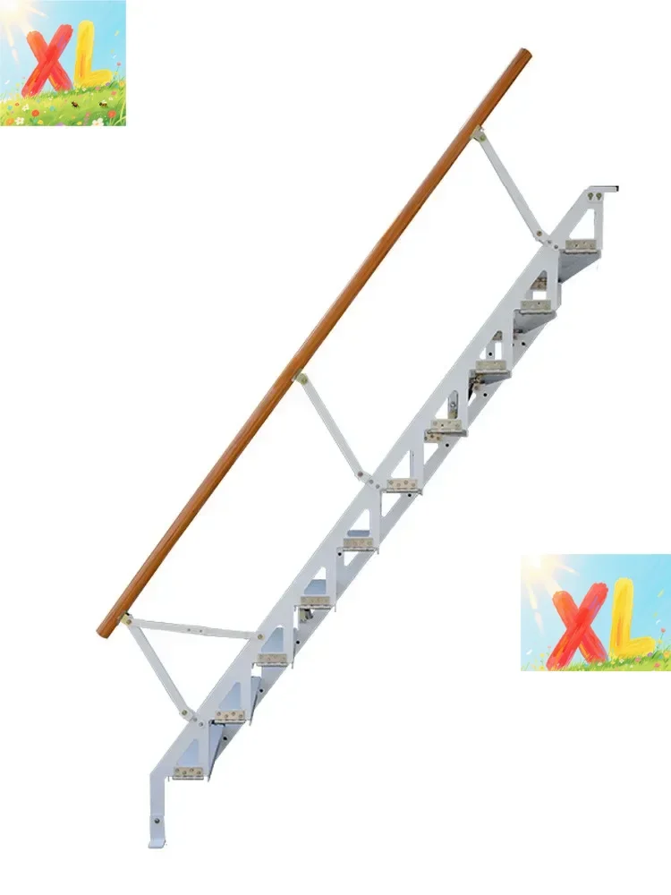 Side wall folding stairs against the wall household attic special ladder retractable loft indoor apartment stairs
Side wall folding stairs against the wall household attic special ladder retractable loft indoor apartment stairs