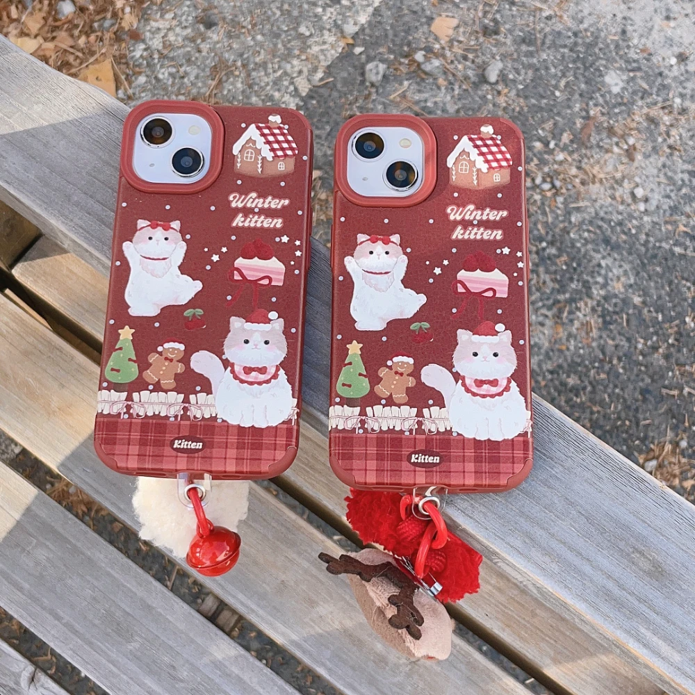 Cortex Christmas Cat Cartoon Cute With Bracelet Lanyard Plush Ball Phone Case For iPhone 15 14 13 12 11 16 Pro Max Bumper Cover
Cortex Christmas Cat Cartoon Cute With Bracelet Lanyard Plush Ball Phone Case For iPhone 15 14 13 12 11 16 Pro Max Bumper Cover