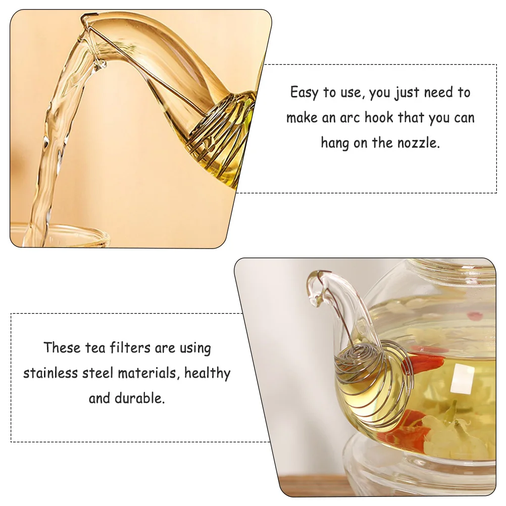 10pcs Tea Pot Spout Filter Strainer Stainless Steel Spring Mesh Loose Leaf Tea Infuser Easy Clean Gift
10pcs Tea Pot Spout Filter Strainer Stainless Steel Spring Mesh Loose Leaf Tea Infuser Easy Clean Gift