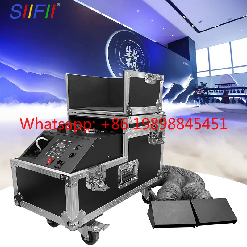 New 3000W/4000W/5000W Single/Double Outlet Water-Based Low Fog Machine, Remote Control Stage Ground Smoke Effect
New 3000W/4000W/5000W Single/Double Outlet Water-Based Low Fog Machine, Remote Control Stage Ground Smoke Effect