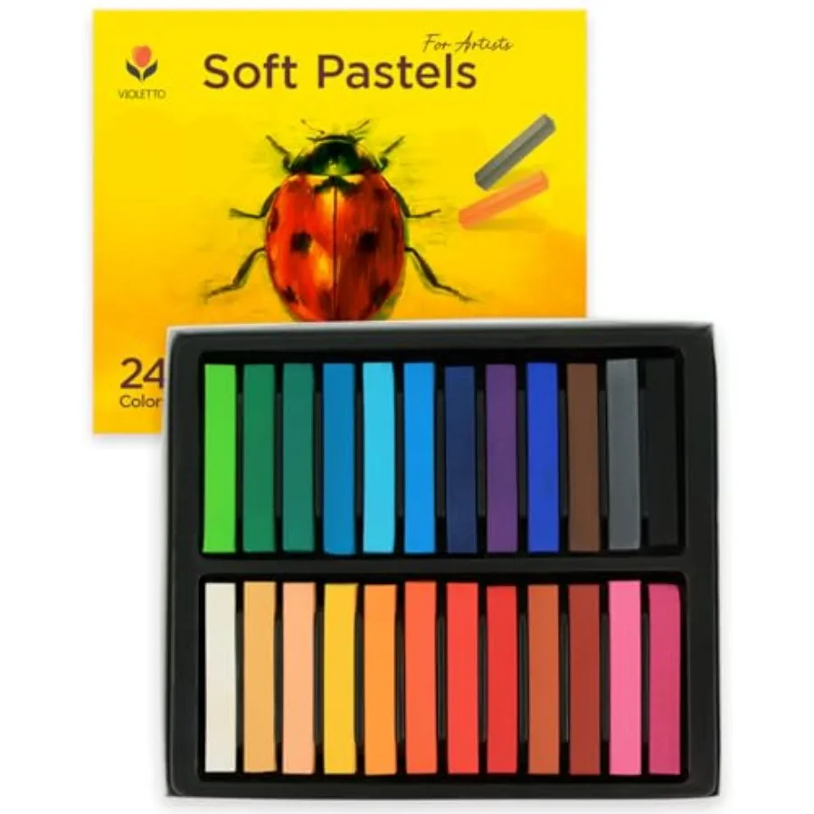 Professional Long Soft Pastels Set - 24 Vibrant Colors, Non-Toxic Art Supplies for Adult Artists, Ideal for Drawing, Blending,
Professional Long Soft Pastels Set - 24 Vibrant Colors, Non-Toxic Art Supplies for Adult Artists, Ideal for Drawing, Blending,