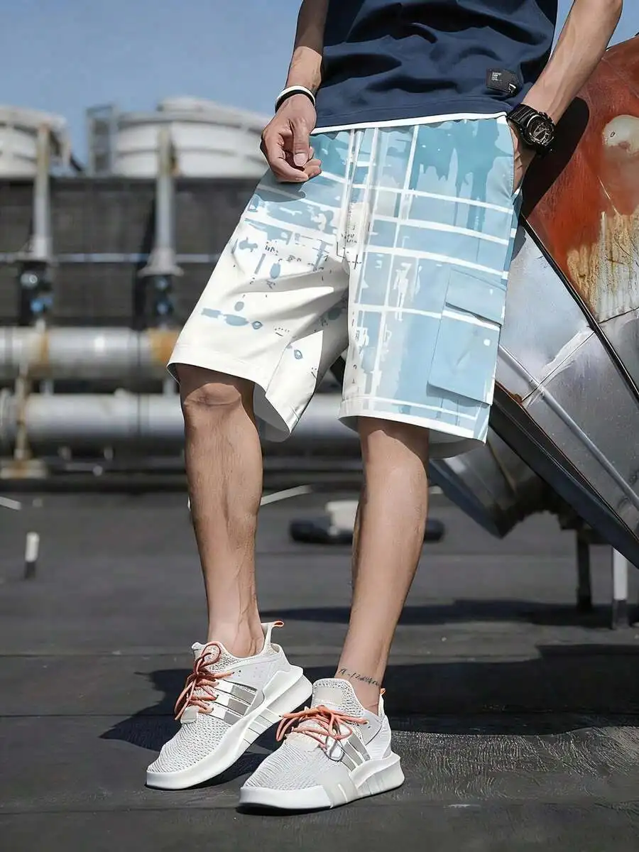 Mens Woven City Line Print Cargo Shorts Breathable Summer Outdoor Leisure Travel
Mens Woven City Line Print Cargo Shorts Breathable Summer Outdoor Leisure Travel