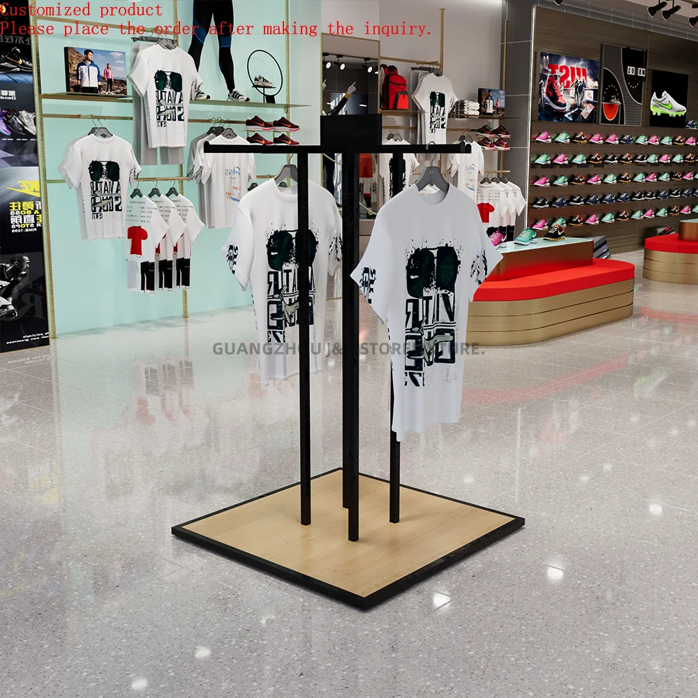 Store Sports Display Racks Hanger Style Shopping Mall Multi-functional Clothes Men's Rack Shelf Custom Logo
Store Sports Display Racks Hanger Style Shopping Mall Multi-functional Clothes Men's Rack Shelf Custom Logo