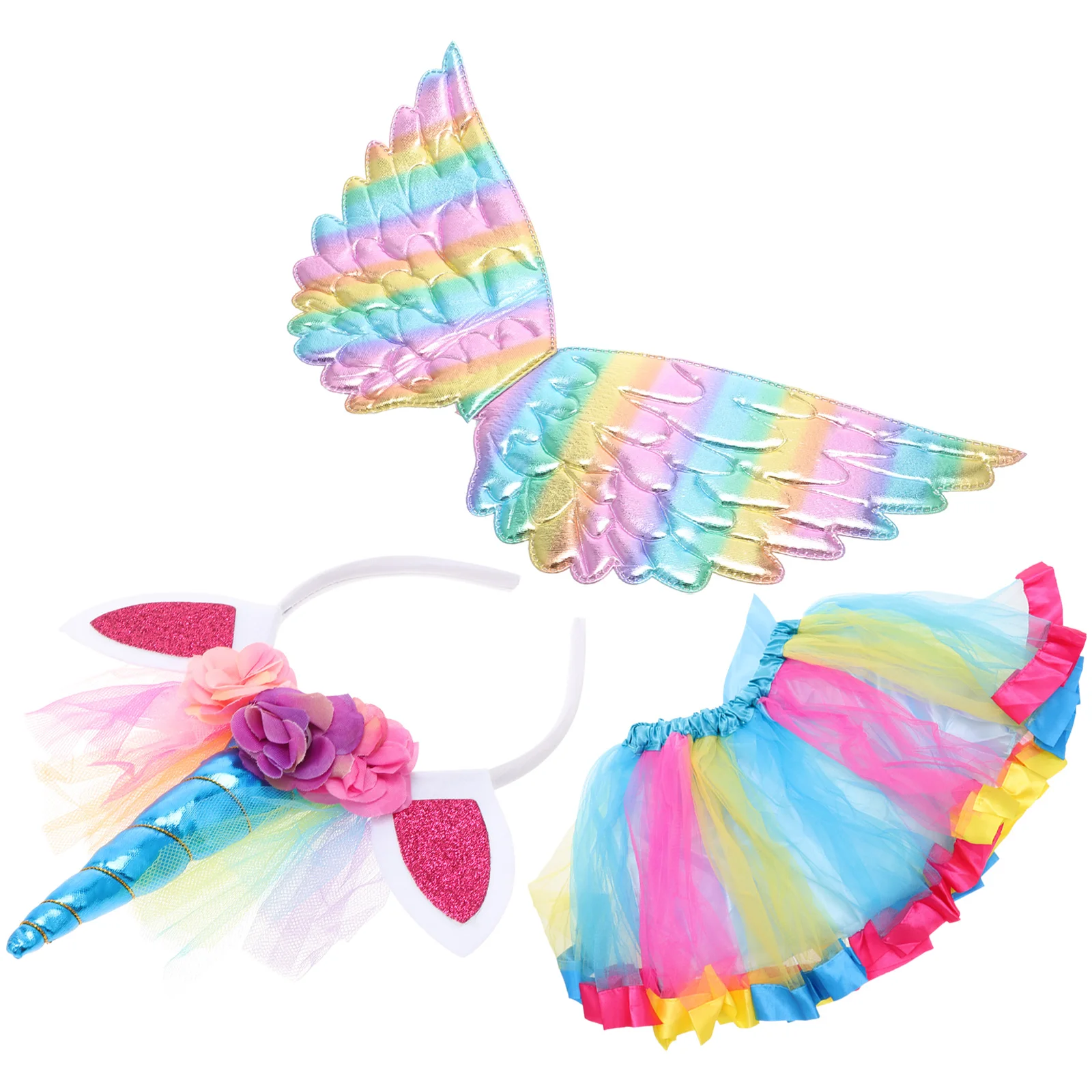 1 Set Girl Dress Unicorn Headband Angel Wings Tulle Skirt Performance Costume Cosplay Clothes Accessory
1 Set Girl Dress Unicorn Headband Angel Wings Tulle Skirt Performance Costume Cosplay Clothes Accessory