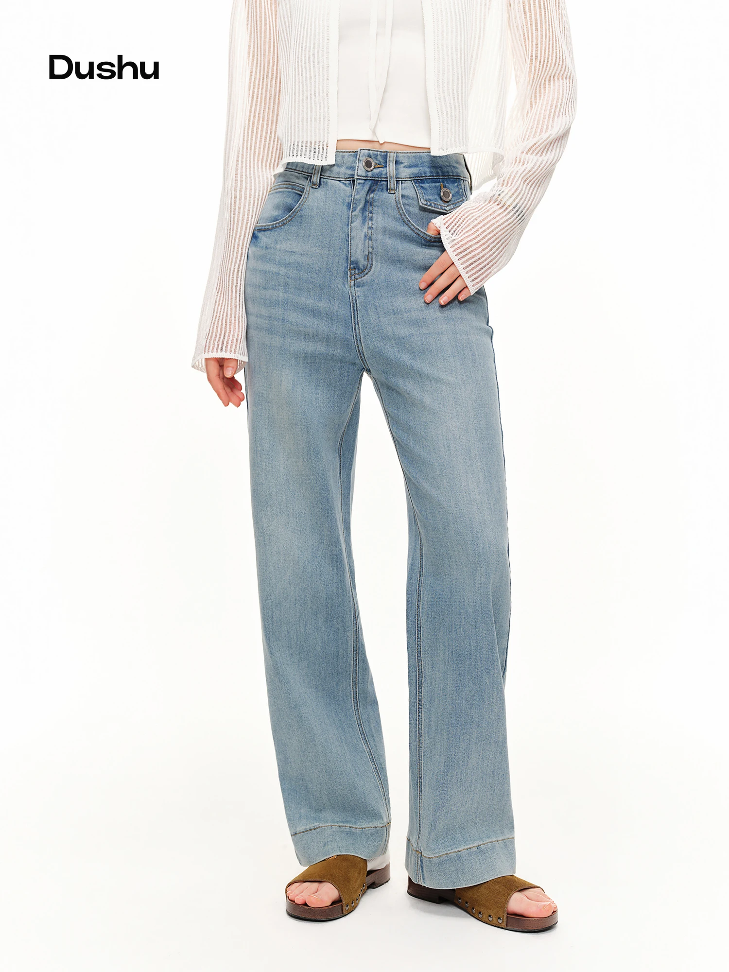 DUSHU Retro Washed Straight Leg Jeans 2026 Summer High-waisted and Slim Stonewashed Do-old Vintage All-match Bleached
DUSHU Retro Washed Straight Leg Jeans 2026 Summer High-waisted and Slim Stonewashed Do-old Vintage All-match Bleached