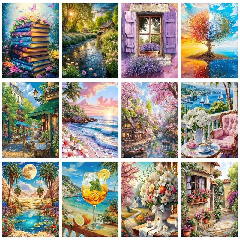 CHENISTORY Oil Painting House Landscape Kits Handpainted Picture By Number Drawing On Canvas Home Decoration DIY Gift
CHENISTORY Oil Painting House Landscape Kits Handpainted Picture By Number Drawing On Canvas Home Decoration DIY Gift