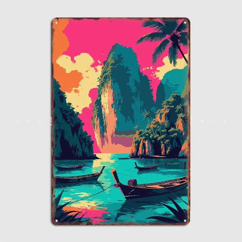 Tropical Island Boats Landscape Art Travel Metal Sign Bar Custom Bedroom Indoor Poster Home Wall Decor Posters Room Decoration
Tropical Island Boats Landscape Art Travel Metal Sign Bar Custom Bedroom Indoor Poster Home Wall Decor Posters Room Decoration