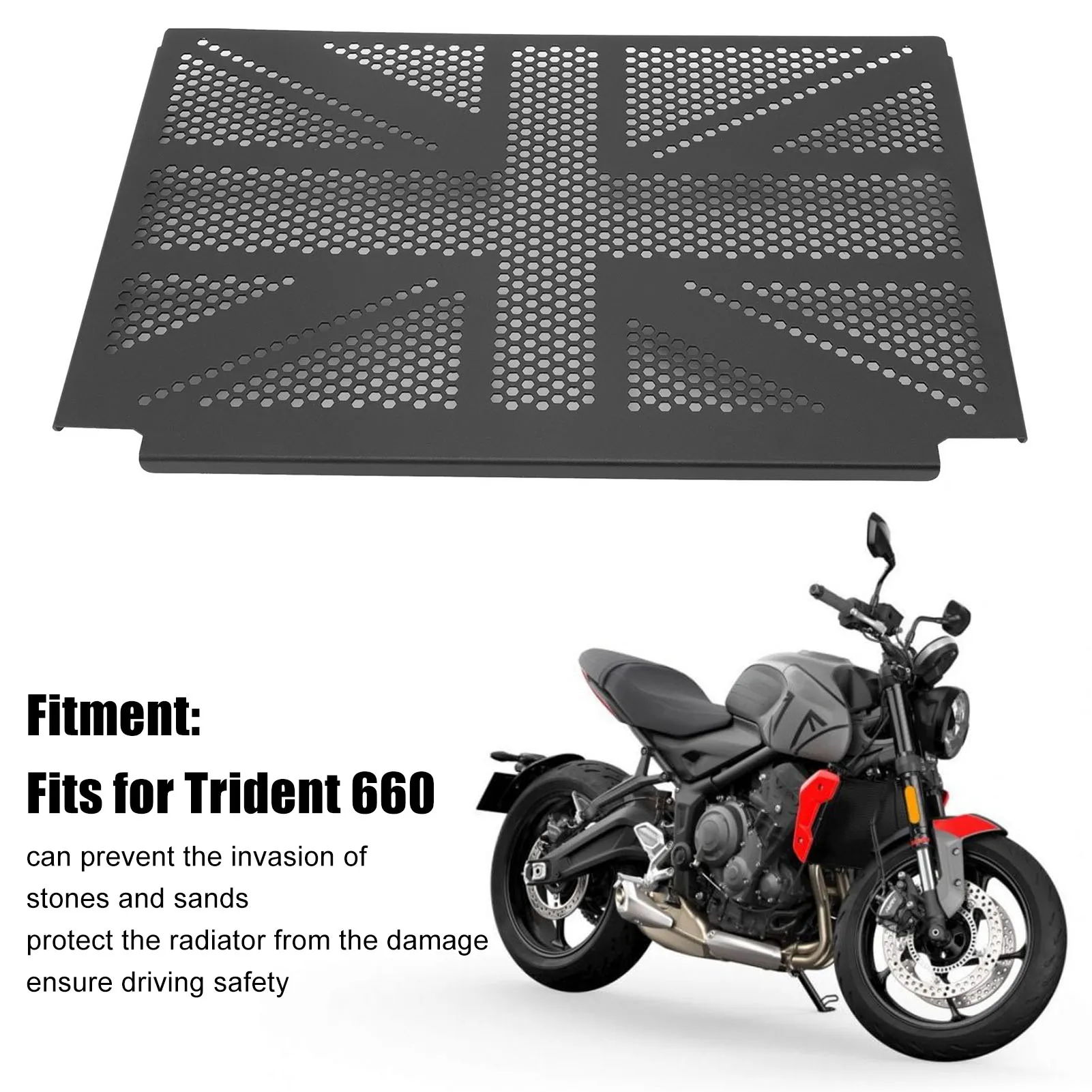 Radiator Grille Guard Cover Stainless Steel Motorcycle Radiator Protector for Trident 660
Radiator Grille Guard Cover Stainless Steel Motorcycle Radiator Protector for Trident 660