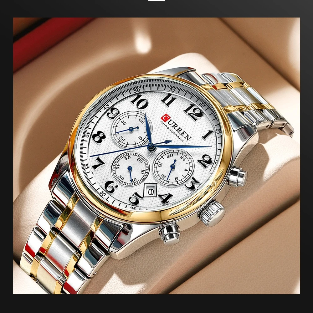 Curren 8466 Calendar Steel Strip Men's Watch Six Pin Sports Quartz Luxury Watch Watches for Men Relogios Masculino Reloj Hombre
Curren 8466 Calendar Steel Strip Men's Watch Six Pin Sports Quartz Luxury Watch Watches for Men Relogios Masculino Reloj Hombre