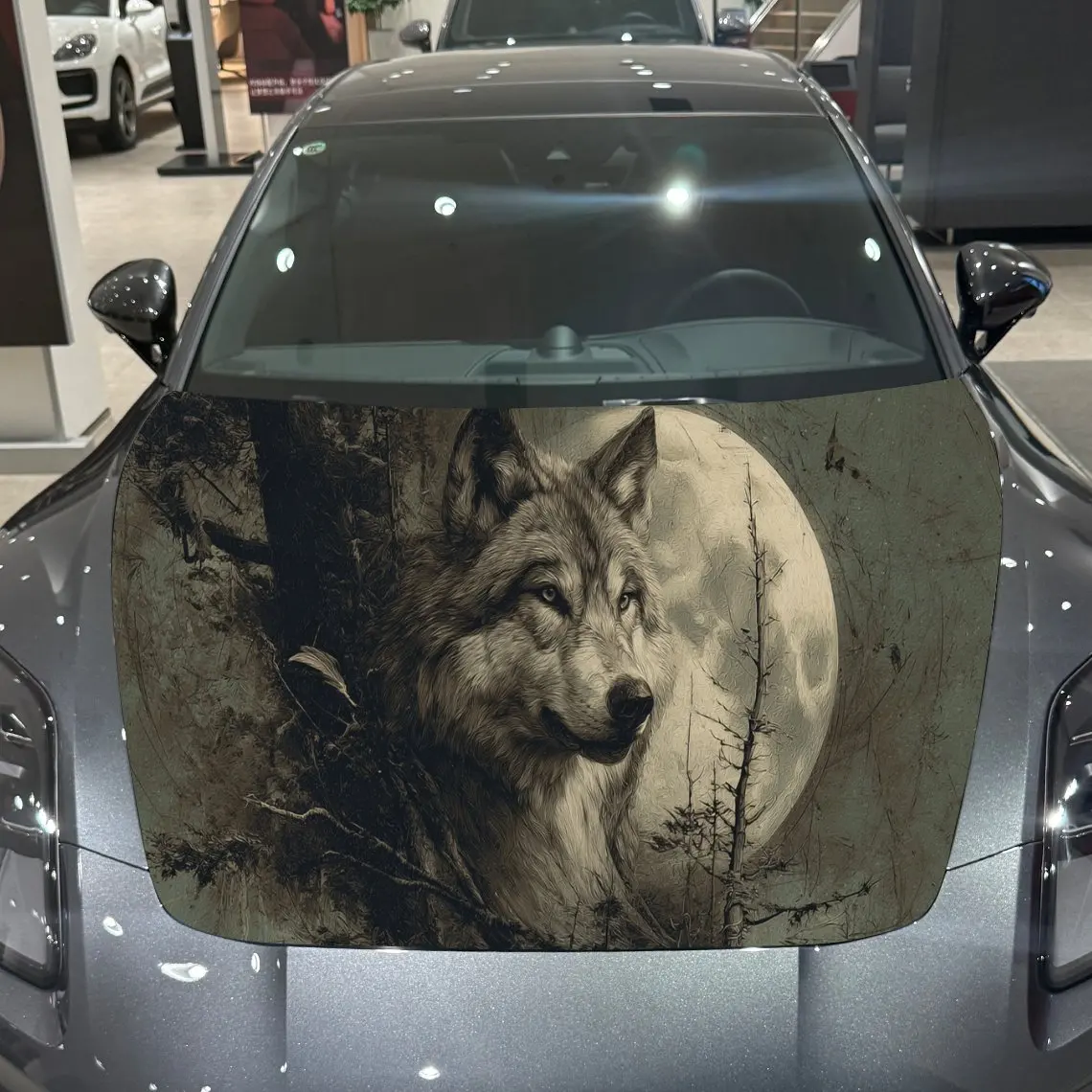 A withered tree under the full moon, a wolf Car Hood Vinyl Stickers Car Surface Protection Decal Car Decoration Cover Vinyl Wrap
A withered tree under the full moon, a wolf Car Hood Vinyl Stickers Car Surface Protection Decal Car Decoration Cover Vinyl Wrap