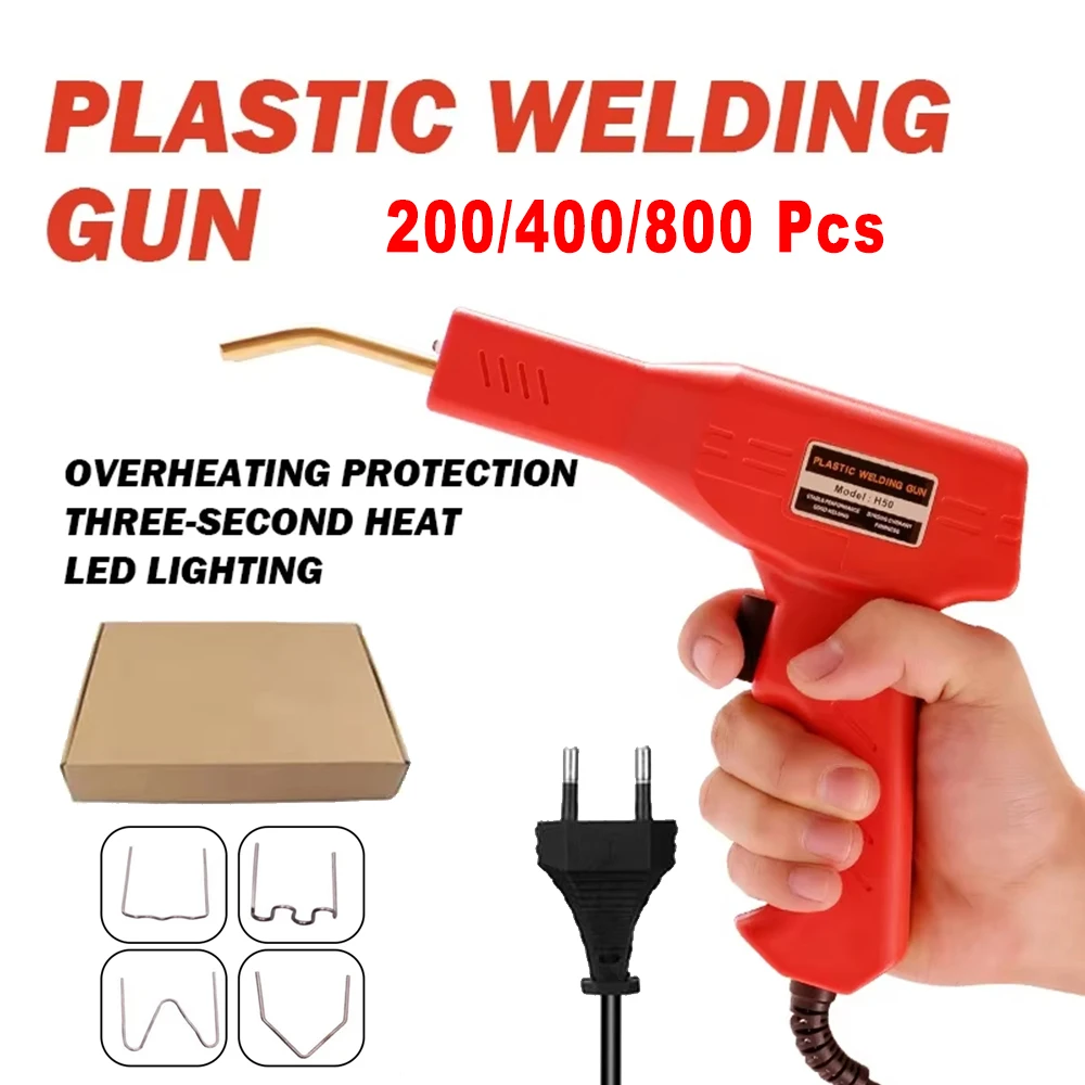 Сварочный аппарат для пластика, сварочный аппарат, паяльный пистолет для бампера автомобиля, набор для ремонта, 4 типа скоб для ремонта бампера/каяка/пластика
Сварочный аппарат для пластика, сварочный аппарат, паяльный пистолет для бампера автомобиля, набор для ремонта, 4 типа скоб для ремонта бампера/каяка/пластика