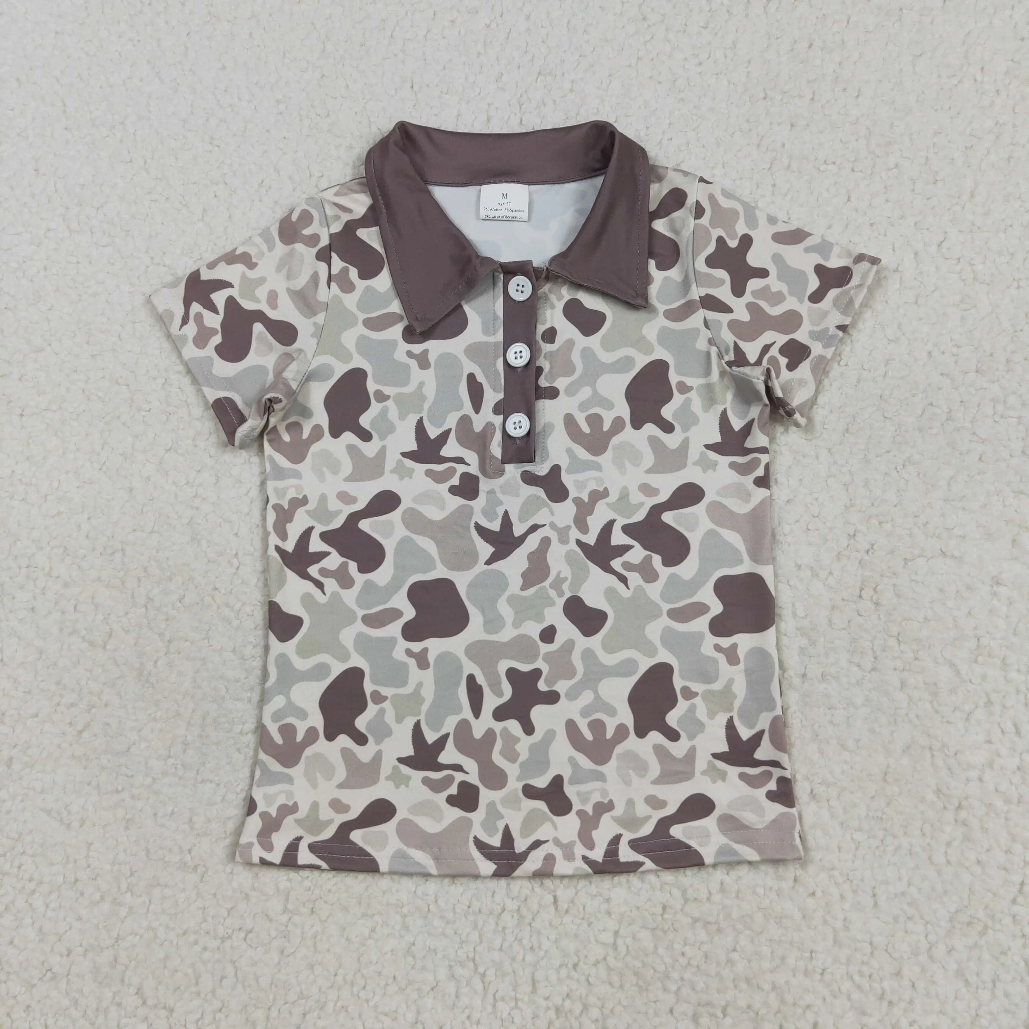In Stock Infant Camo Print Boys Summer Polo Top Wholesale Toddlers Hunting Clothing Kids Boutique New Fashion Baby Clothes
In Stock Infant Camo Print Boys Summer Polo Top Wholesale Toddlers Hunting Clothing Kids Boutique New Fashion Baby Clothes