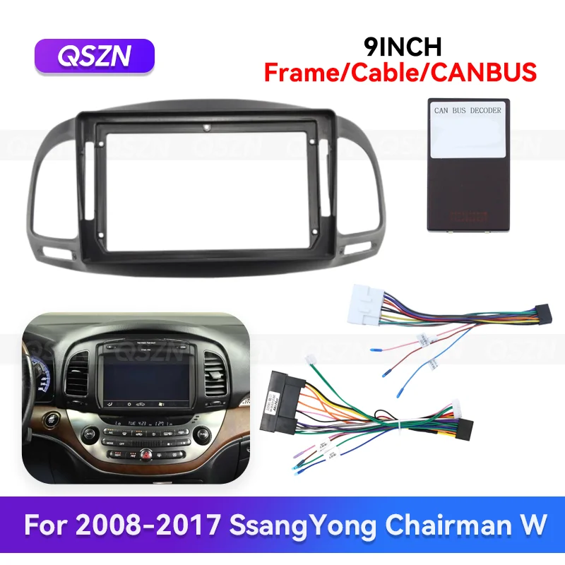 QSZN 9-дюймовый для Ssang Yong Chairman W 2008-2017 Android Автомобильный радиоприемник Обшивка Стереорамка Мультимедийный жгут проводов Canbus Box Kit
QSZN 9-дюймовый для Ssang Yong Chairman W 2008-2017 Android Автомобильный радиоприемник Обшивка Стереорамка Мультимедийный жгут проводов Canbus Box Kit