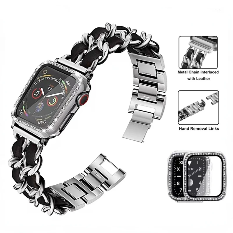 Металлический ремешок из нержавеющей стали + фотоэлемент для Apple Watch 6 5 4 3 SE 44 мм 42 мм 40 мм 38 мм, Защитное стекло для iwatch 98 7 45 мм 41 мм
Металлический ремешок из нержавеющей стали + фотоэлемент для Apple Watch 6 5 4 3 SE 44 мм 42 мм 40 мм 38 мм, Защитное стекло для iwatch 98 7 45 мм 41 мм