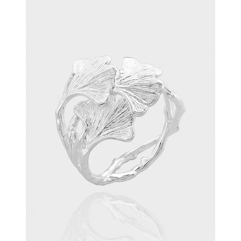 JZ1426 Silver Jewelry Factory S925 Ring Ginkgo Biloba Niche Personality Design Sterling Silver Open Women
JZ1426 Silver Jewelry Factory S925 Ring Ginkgo Biloba Niche Personality Design Sterling Silver Open Women
