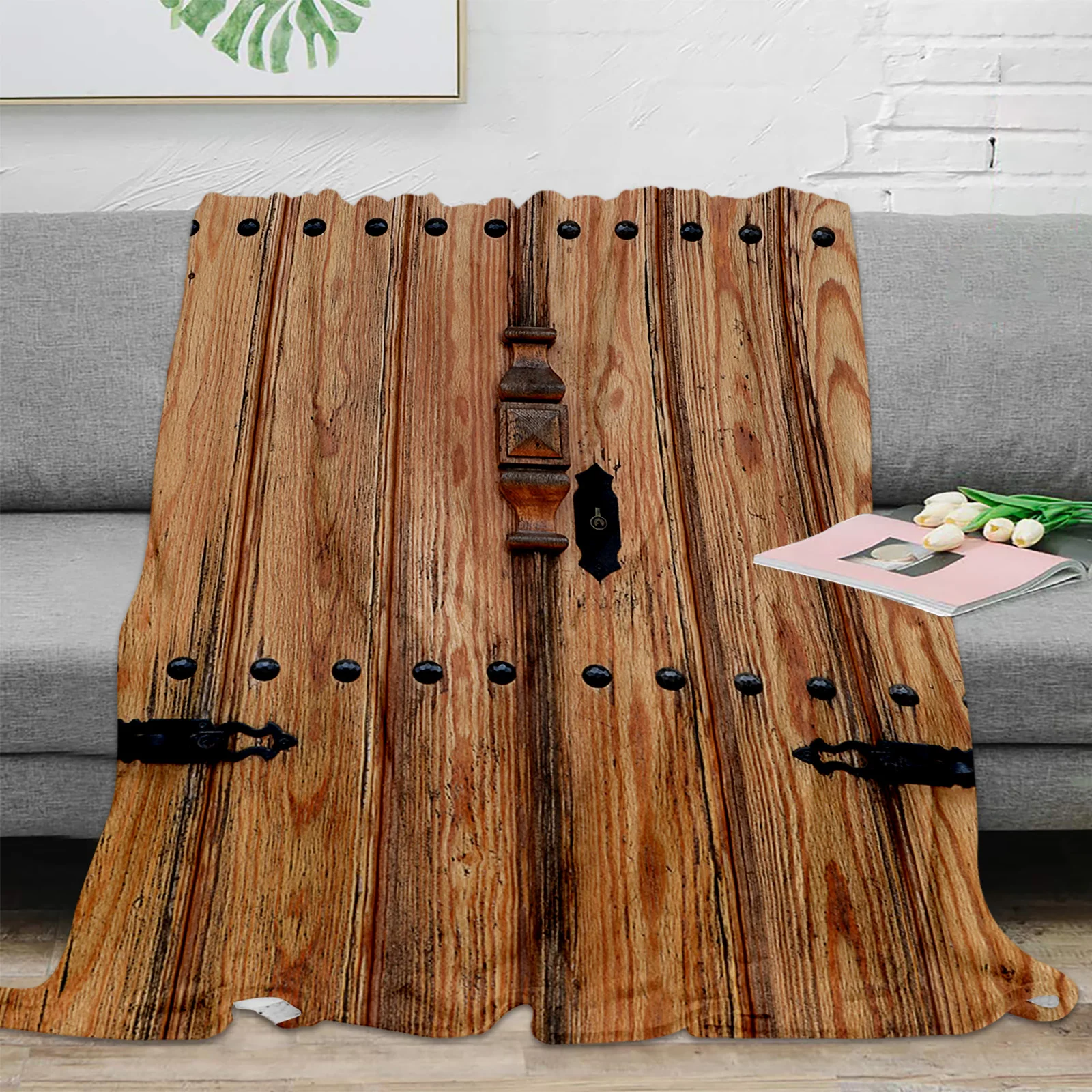 Wooden Door Retro Style Throw Blanket Warm Plush Blankets Portable Travel Camping Picnic Blanket
Wooden Door Retro Style Throw Blanket Warm Plush Blankets Portable Travel Camping Picnic Blanket