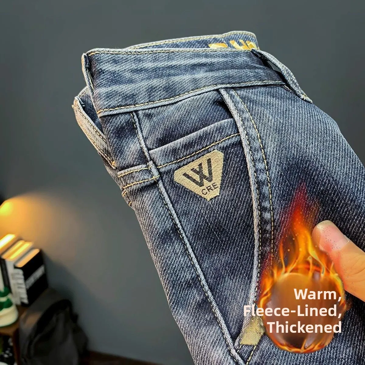 Luxury Men's Jeans Original Tail Goods Light Luxury Slim Fit Long Pants Cotton Fleece Wear Resistant Daily Wear Winter Thickened
Luxury Men's Jeans Original Tail Goods Light Luxury Slim Fit Long Pants Cotton Fleece Wear Resistant Daily Wear Winter Thickened
