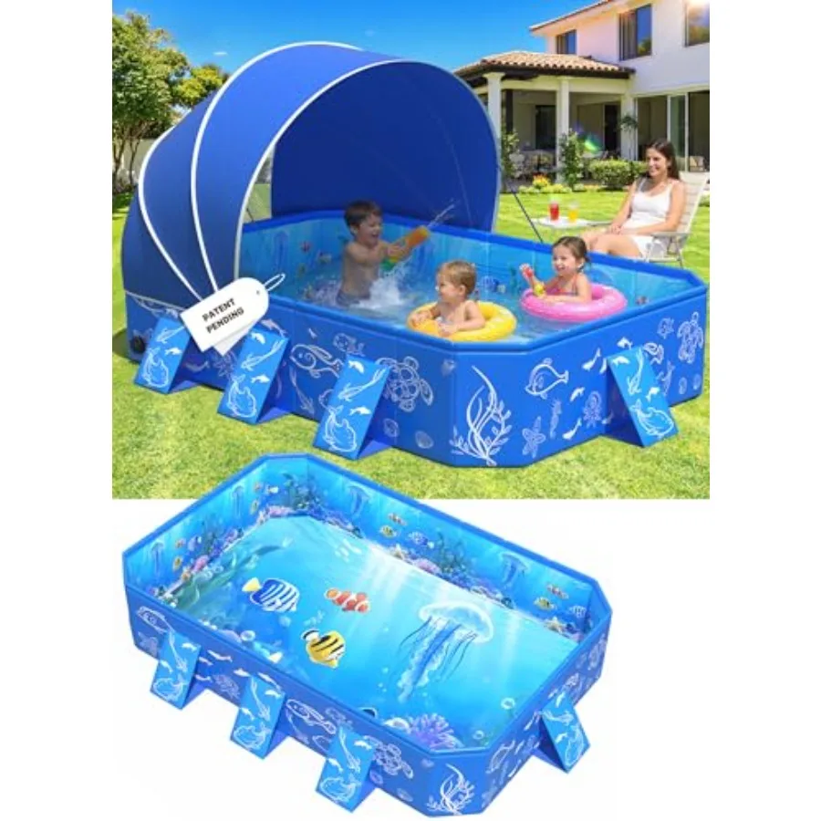 2026 Kiddie Pool with Canopy for Toddler Non-Inflatable Portable Foldable Baby Swimming Pool 53''×40×33'' Backyard Beach Pool w
2026 Kiddie Pool with Canopy for Toddler Non-Inflatable Portable Foldable Baby Swimming Pool 53''×40×33'' Backyard Beach Pool w