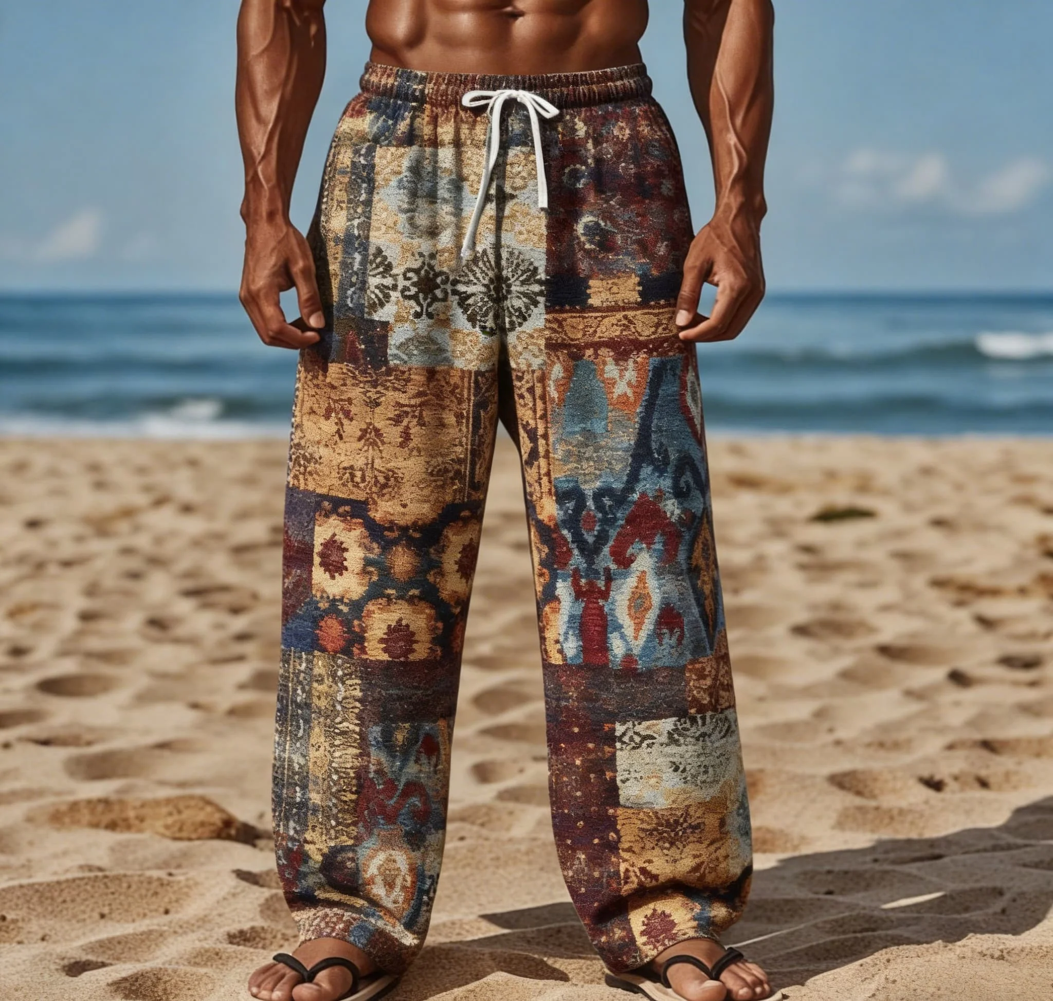 Men's Summer New Hawaiian Style Patchwork Print Wide-Leg Trousers
Men's Summer New Hawaiian Style Patchwork Print Wide-Leg Trousers