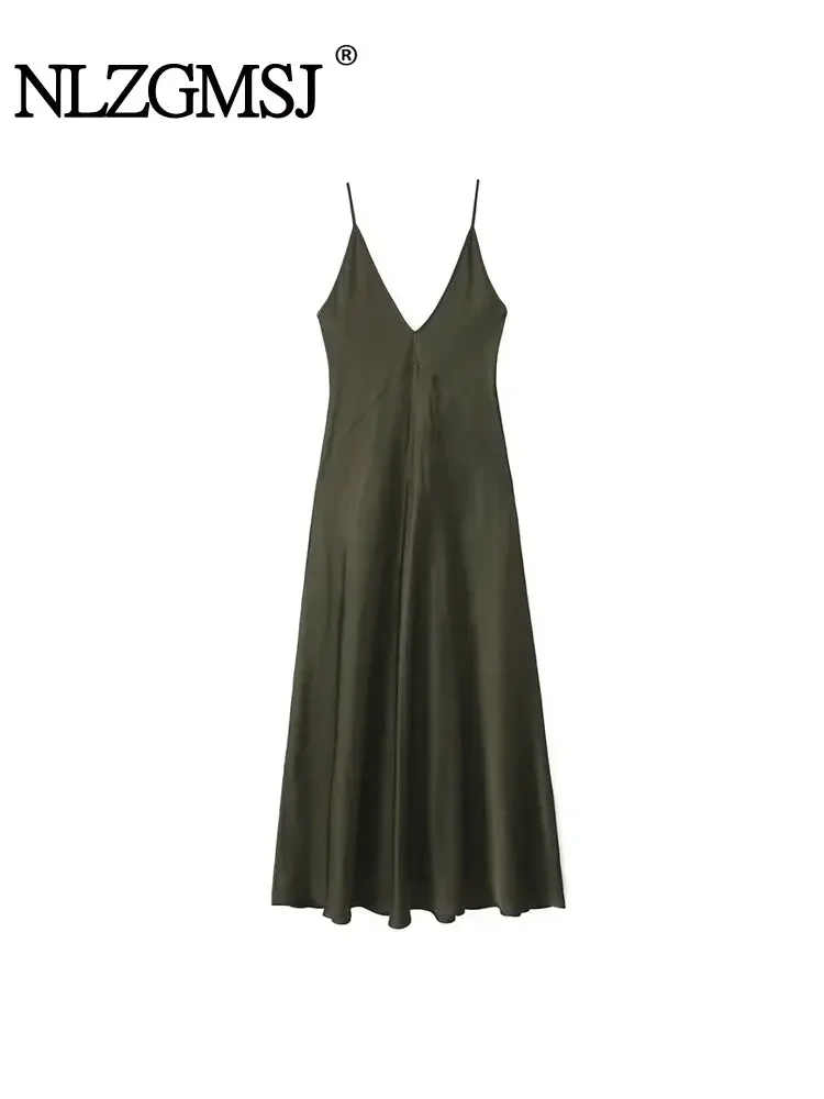 Nlzgmsj TRAF A-Line Midi Slip Dress For Women 2024 Sexy Spaghetti Straps Loose Dresses Woman Fashion Wide Hem Dress Streetwear
Nlzgmsj TRAF A-Line Midi Slip Dress For Women 2024 Sexy Spaghetti Straps Loose Dresses Woman Fashion Wide Hem Dress Streetwear