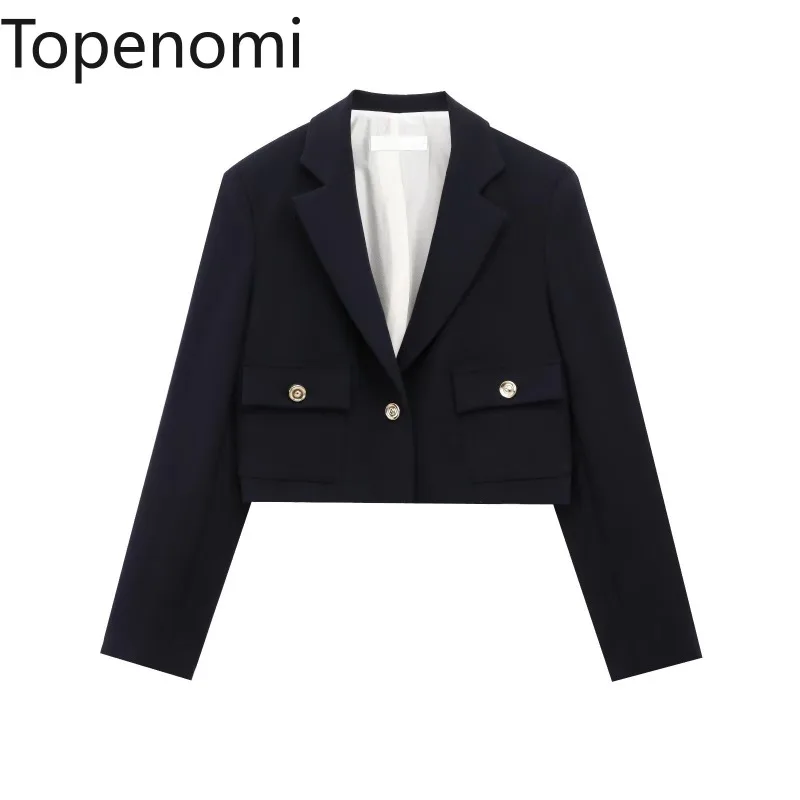 Topenomi Jacket Women French Fashion Shoulder Pad Short Suit Coats 2025 Spring Vintage Long Sleeve Metal Button Slim Crop Tops
Topenomi Jacket Women French Fashion Shoulder Pad Short Suit Coats 2025 Spring Vintage Long Sleeve Metal Button Slim Crop Tops