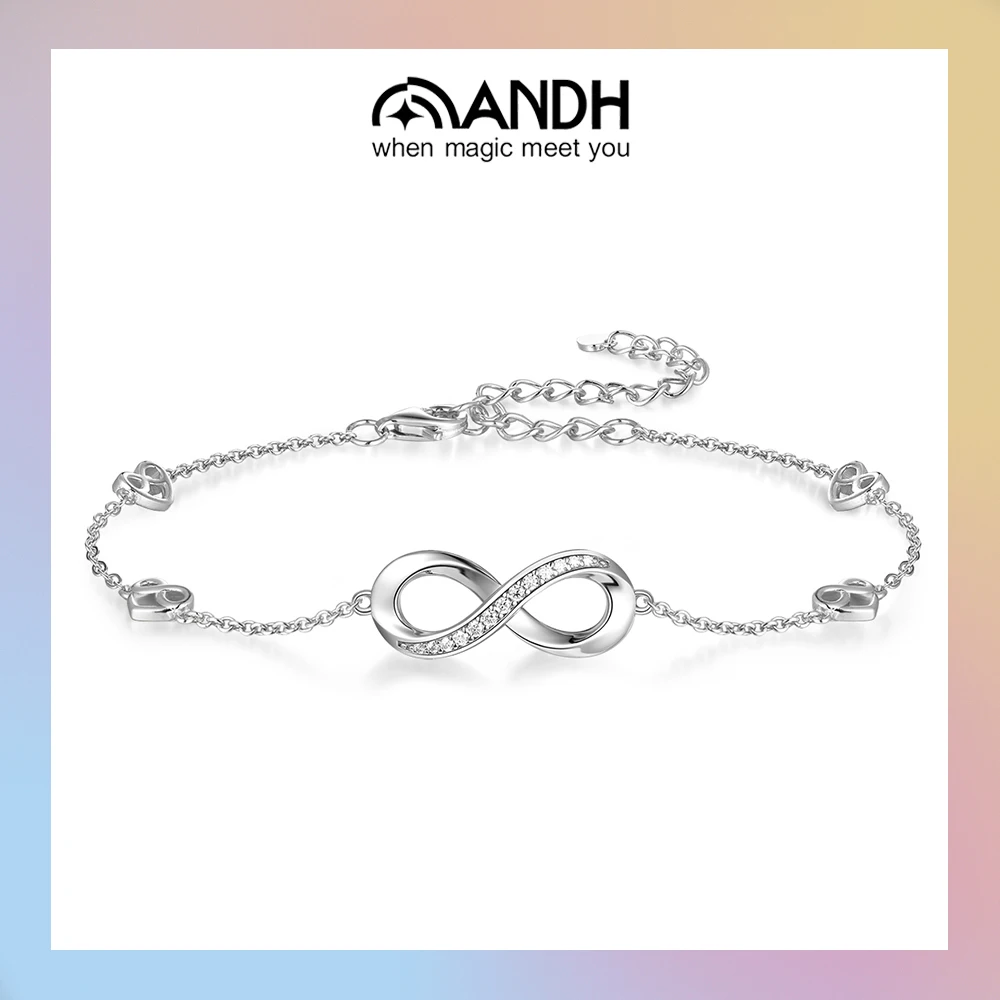 ANDH Eternal Love Moissanite Bracelet Infinity Symbol Design Adjustable Romantic Bracelets Jewelry Anniversary Gift for Women
ANDH Eternal Love Moissanite Bracelet Infinity Symbol Design Adjustable Romantic Bracelets Jewelry Anniversary Gift for Women