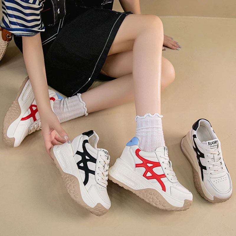 Simple Retro Chunky Sole Sneakers Casual Lace Up Sport Shoes Multi Colors Comfortable Platform Walking Footwear Fashion Velvet
Simple Retro Chunky Sole Sneakers Casual Lace Up Sport Shoes Multi Colors Comfortable Platform Walking Footwear Fashion Velvet