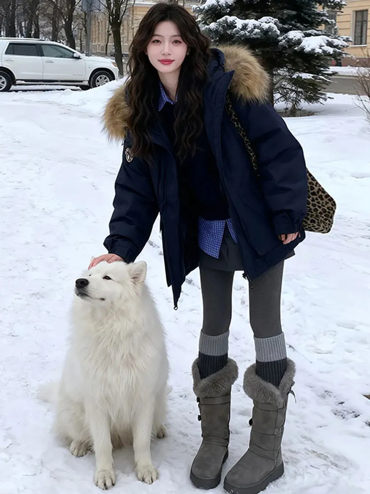 Puffer Jaet Women's Thiened down Parka Coat Winter Warm Sli Loose Fit High Collar Cotton Blend Faionable Outerwear
Puffer Jaet Women's Thiened down Parka Coat Winter Warm Sli Loose Fit High Collar Cotton Blend Faionable Outerwear