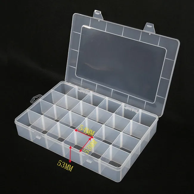 2Pcs Clear Plastic Organizer Box 24 Grids Detachable Dividers Craft Storage Bead Jewelry Holder Portable Travel Small Items Case
2Pcs Clear Plastic Organizer Box 24 Grids Detachable Dividers Craft Storage Bead Jewelry Holder Portable Travel Small Items Case