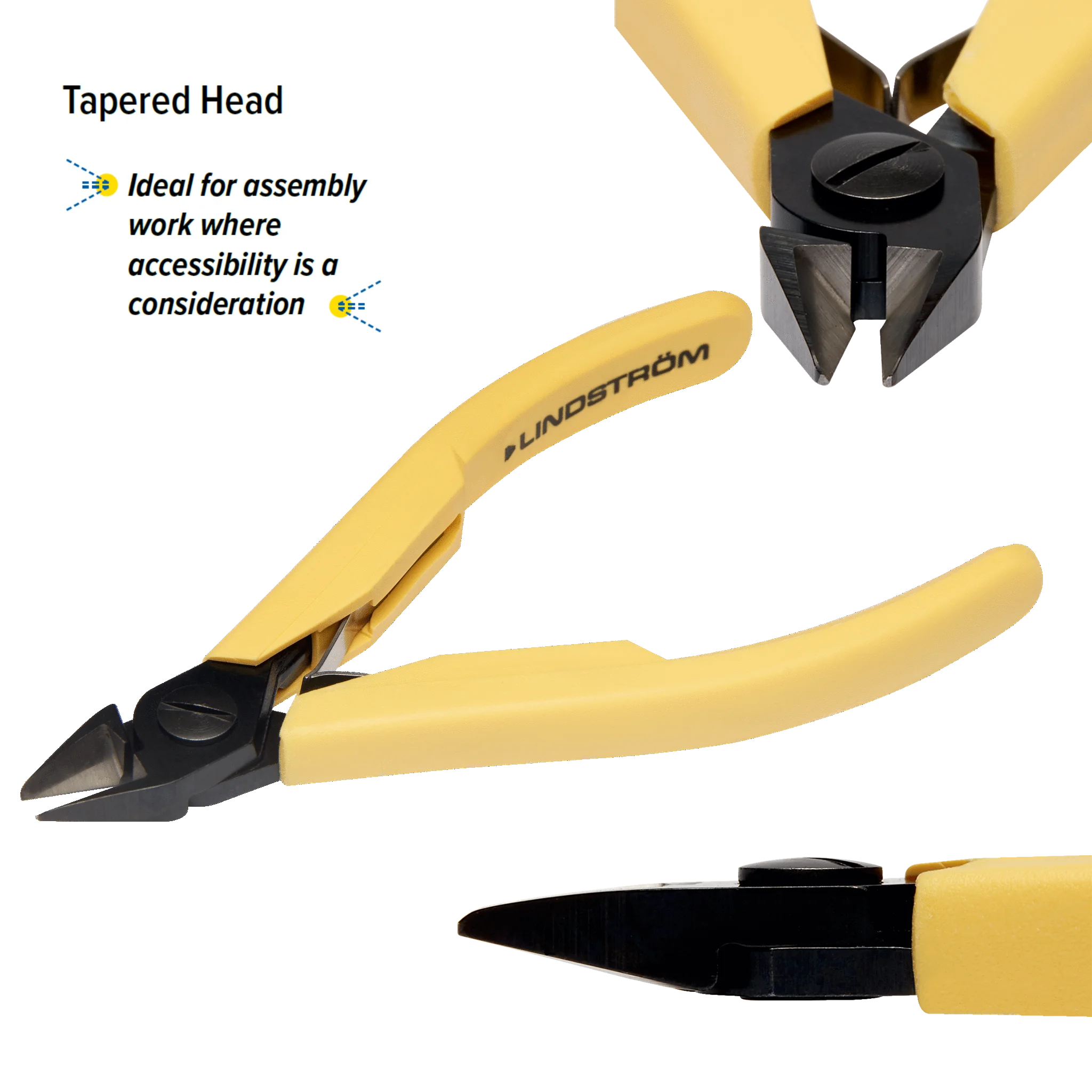 Lindstrom 8155-8165 Tapered Head Diagonal Ultra-Flush Wire Cutters ESD Safe with Return Spring for Jewelry Craft
Lindstrom 8155-8165 Tapered Head Diagonal Ultra-Flush Wire Cutters ESD Safe with Return Spring for Jewelry Craft