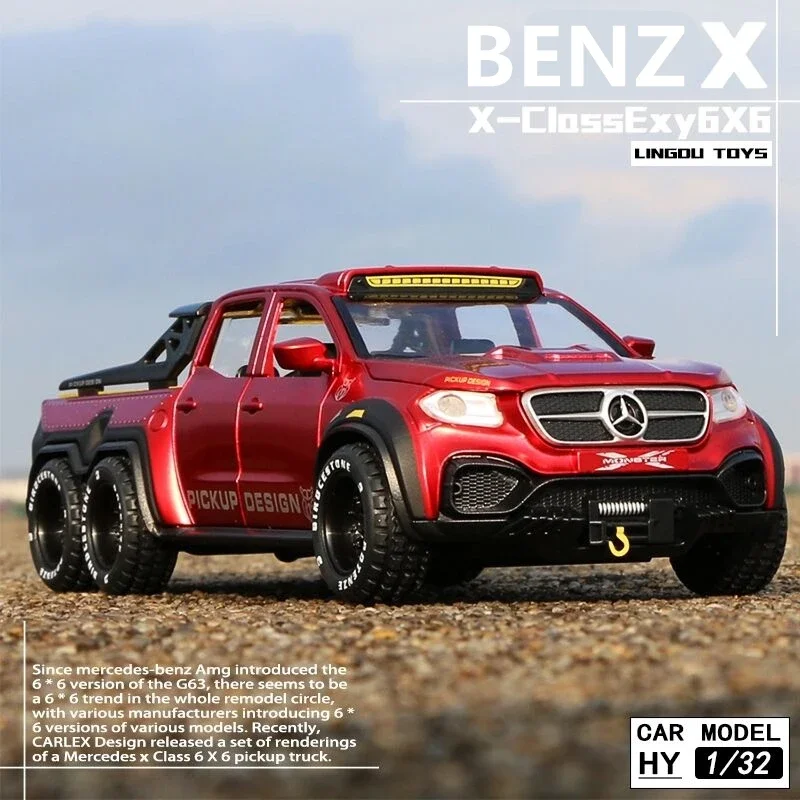 Масштабная модель внедорожника Mercedes-Benz X-Class 6x6 (1:28) из литого металла со звуком и светом, игрушка для детей, подарок
Масштабная модель внедорожника Mercedes-Benz X-Class 6x6 (1:28) из литого металла со звуком и светом, игрушка для детей, подарок
