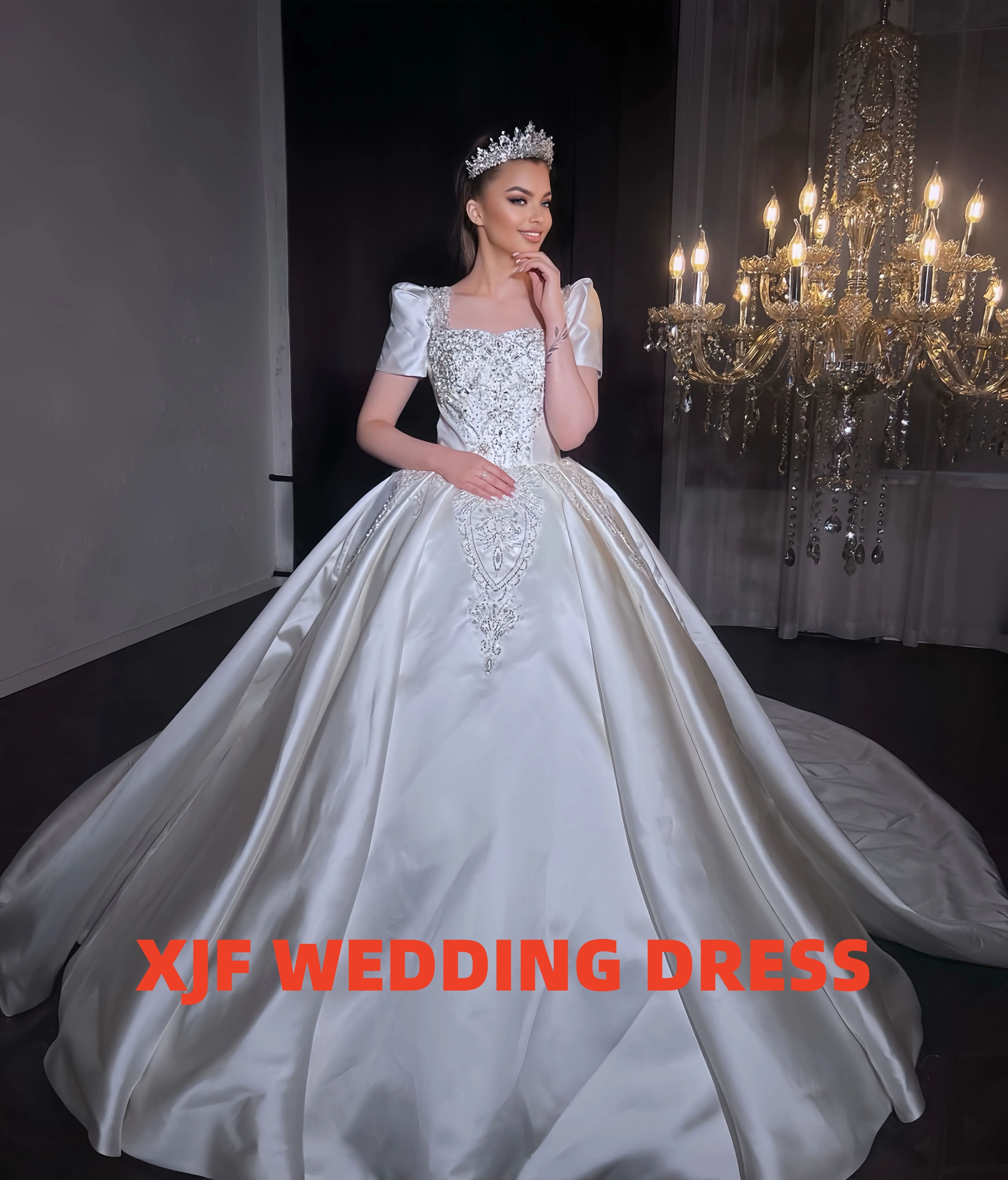 Бальное платье с квадратным воротником и короткими рукавами по индивидуальному заказу, роскошное атласное свадебное платье amanda novias, платья de novia amanda's novias
Бальное платье с квадратным воротником и короткими рукавами по индивидуальному заказу, роскошное атласное свадебное платье amanda novias, платья de novia amanda's novias