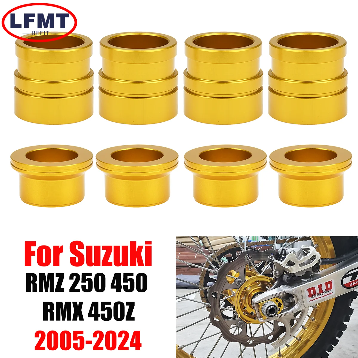 Motorcycle CNC Front Rear Wheel Hub Spacer For Suzuki RMZ 250 2007-2024 RMZ 450 2005-2024 RMX 450Z 2010-2017 Dirt bike universal
Motorcycle CNC Front Rear Wheel Hub Spacer For Suzuki RMZ 250 2007-2024 RMZ 450 2005-2024 RMX 450Z 2010-2017 Dirt bike universal