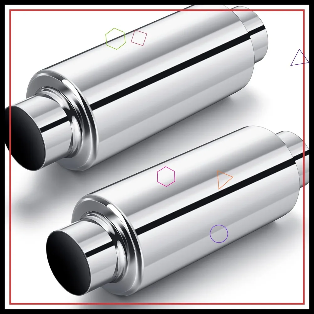 2 Pcs 2" Inlet Exhaust Resonator, 2" Inlet 2" Outlet 13.8" Overall Length Muffler Resonator Stainless Steel
2 Pcs 2" Inlet Exhaust Resonator, 2" Inlet 2" Outlet 13.8" Overall Length Muffler Resonator Stainless Steel