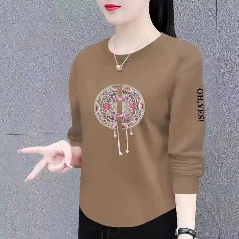 Long Sleeve T-Shirt Women's Base Shirt Inner Wear Top for Middle-Aged And Elderly Polyester Fiber Loose Fit round Neck Commut...
Long Sleeve T-Shirt Women's Base Shirt Inner Wear Top for Middle-Aged And Elderly Polyester Fiber Loose Fit round Neck Commut...