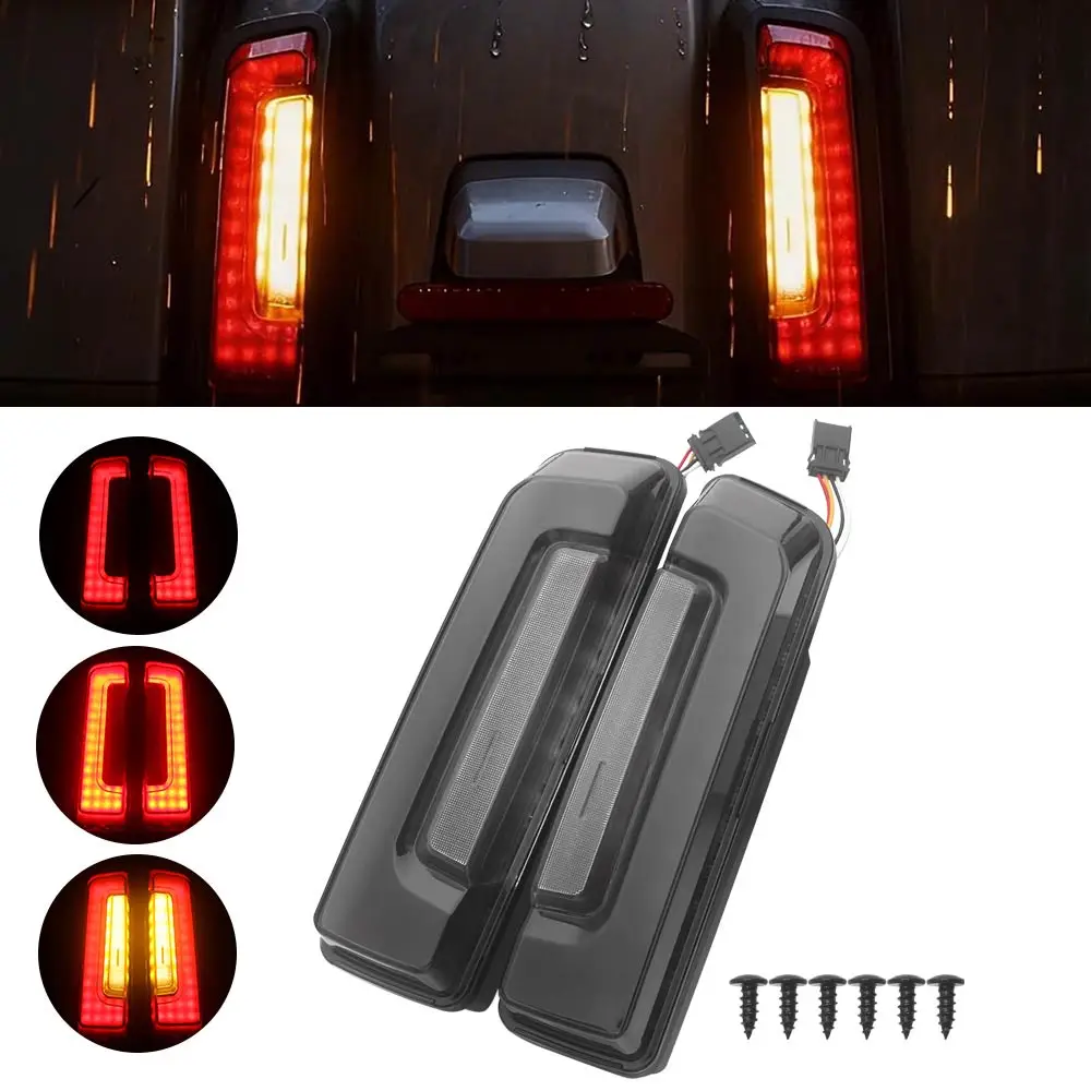 1Pair LED Saddlebag Tail Lights Black Part Fits For Harley Touring Road Glide CVO ST FLTRXSTSE 2024 2025 2026
1Pair LED Saddlebag Tail Lights Black Part Fits For Harley Touring Road Glide CVO ST FLTRXSTSE 2024 2025 2026