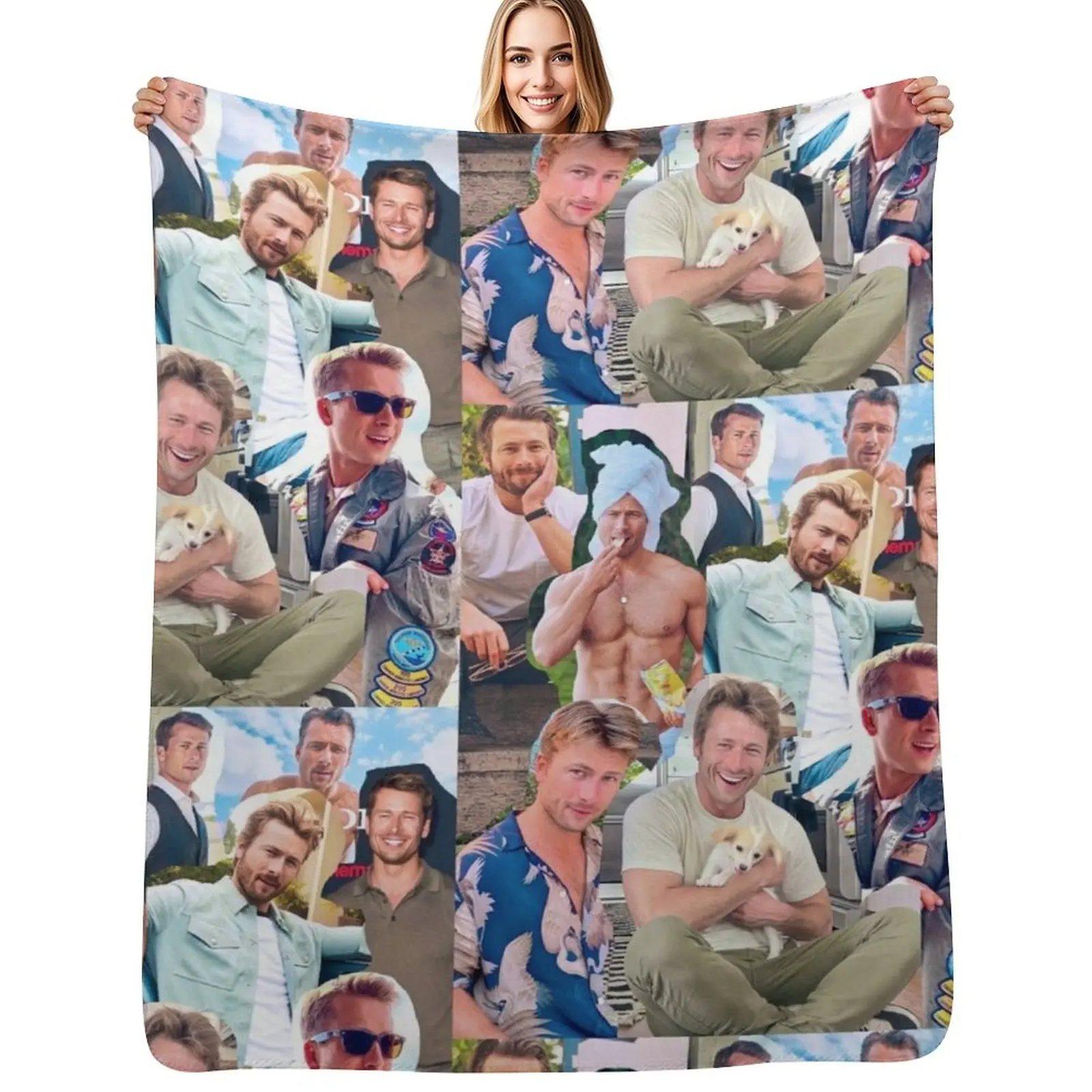 Glen Powell photo collage Throw Blanket Soft Warm Blanket Gift for Men Women Adults
Glen Powell photo collage Throw Blanket Soft Warm Blanket Gift for Men Women Adults
