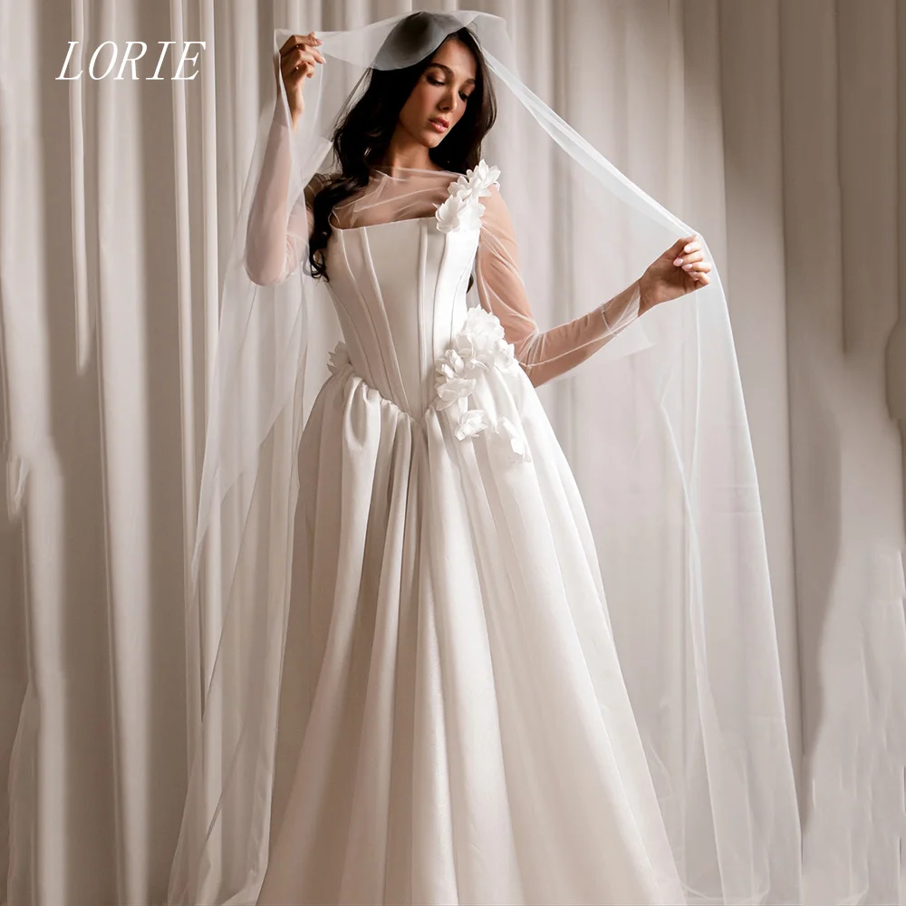 LORIE Luxury 3D Flower A Line Wedding Dress Corset Bridal Dresses Appliques Waist Cinching Wedding Gown Customized 2026
LORIE Luxury 3D Flower A Line Wedding Dress Corset Bridal Dresses Appliques Waist Cinching Wedding Gown Customized 2026