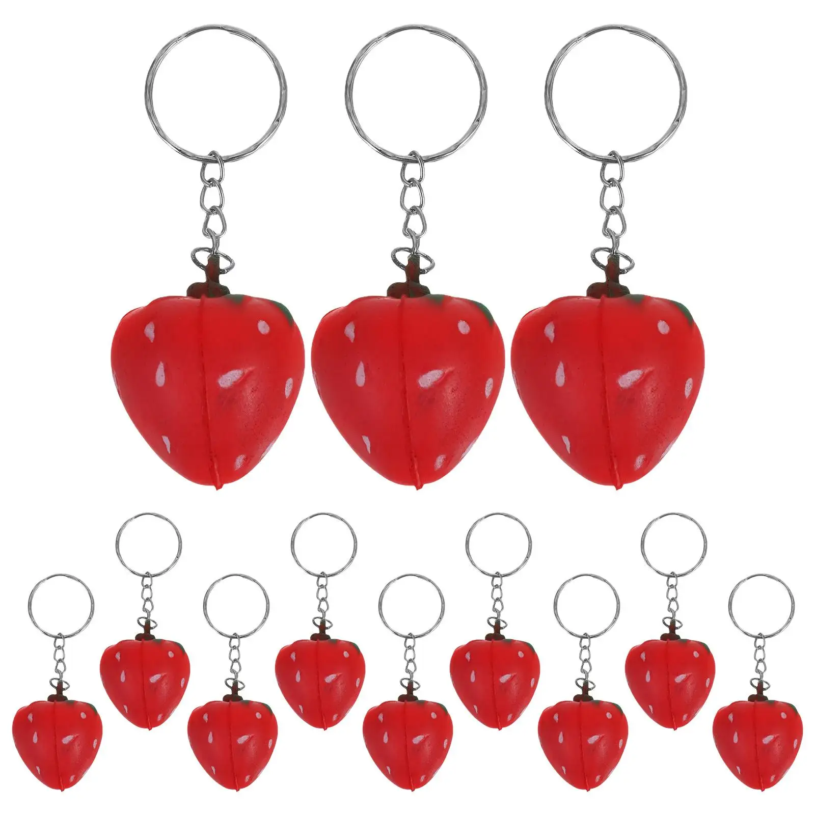 12 Pcs Strawberry Keychain Artificial Fruit PU Foam Soft Realistic Cute Charms Fruit Theme Birthdays Baby Showers Valentines
12 Pcs Strawberry Keychain Artificial Fruit PU Foam Soft Realistic Cute Charms Fruit Theme Birthdays Baby Showers Valentines