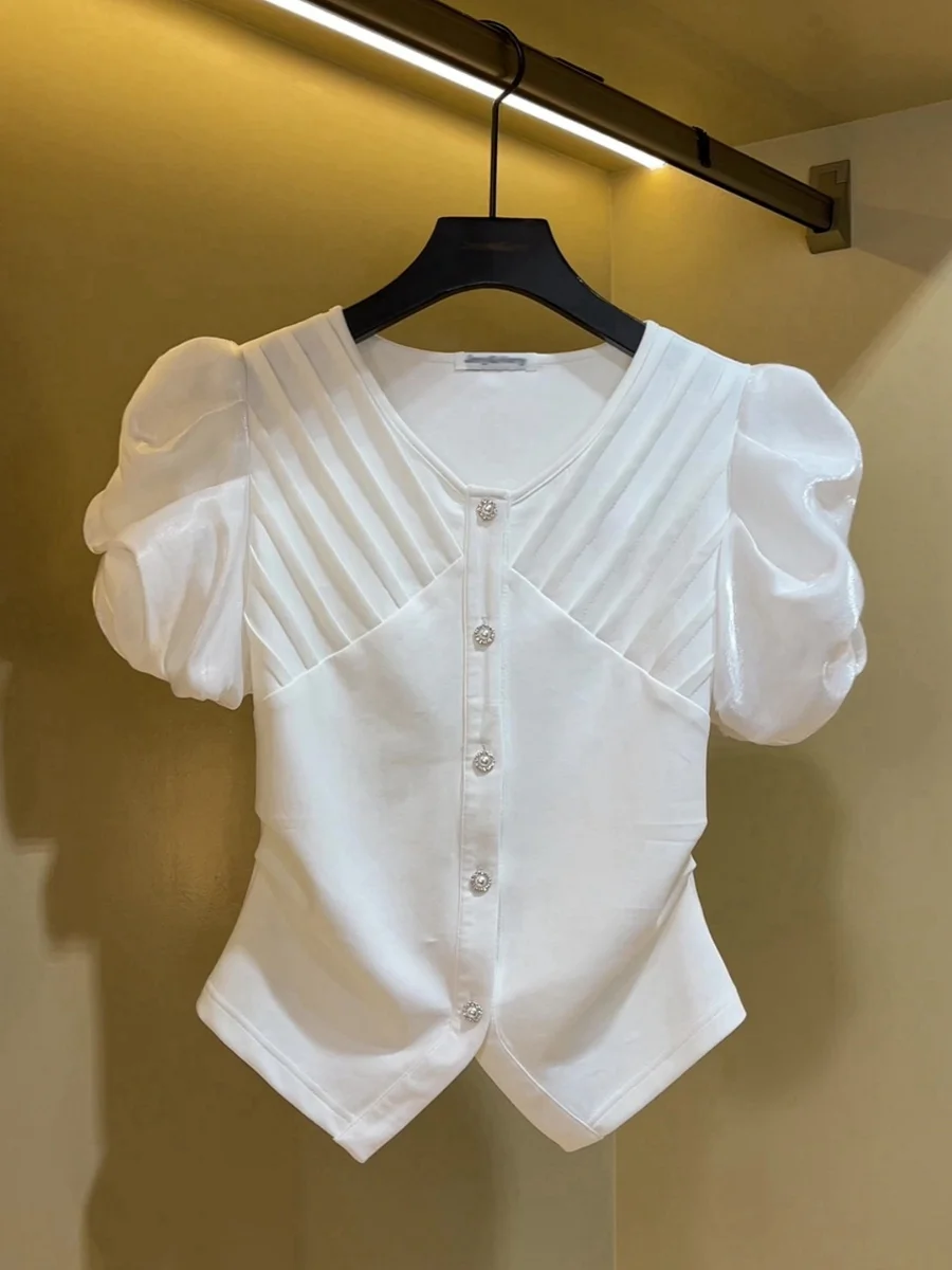 Slim Fit Long Sve T-irt V-Ne Asymmetrical Bubble Sve Women's Summer Faionable Versatile Slimming Effect irt
Slim Fit Long Sve T-irt V-Ne Asymmetrical Bubble Sve Women's Summer Faionable Versatile Slimming Effect irt