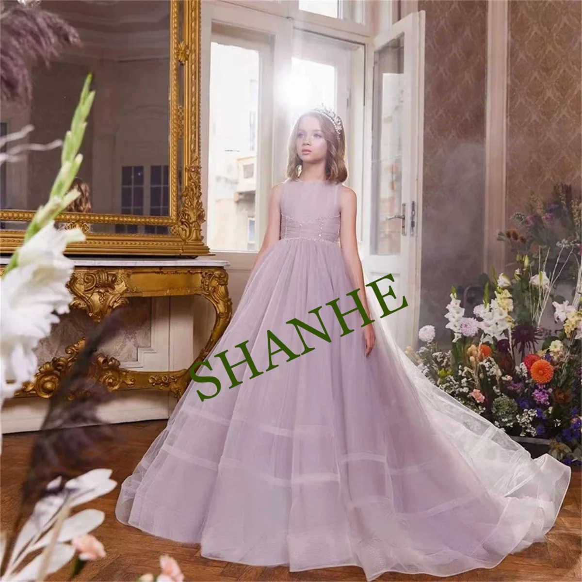 CustomizedSimple Purple Flower Girl Dress For Wedding Tulle Sleeveless A-Line Beading Princess Birthday Party First Communion Ba
CustomizedSimple Purple Flower Girl Dress For Wedding Tulle Sleeveless A-Line Beading Princess Birthday Party First Communion Ba
