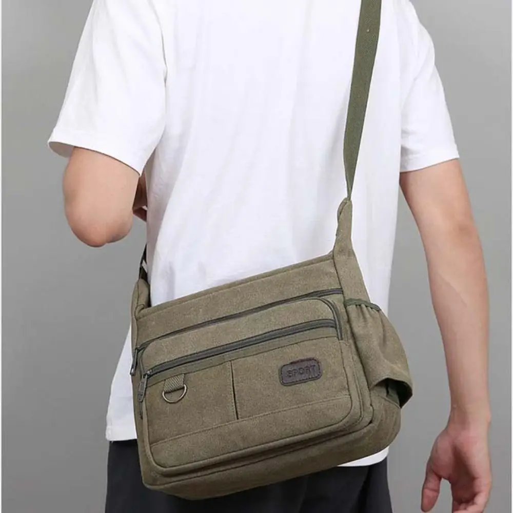 Simple Korean Style Men Messenger Bags with Bottle Pocket Solid Color Canvas Crossbody Bag Square Zipper Simple Phone Bag Girls
Simple Korean Style Men Messenger Bags with Bottle Pocket Solid Color Canvas Crossbody Bag Square Zipper Simple Phone Bag Girls