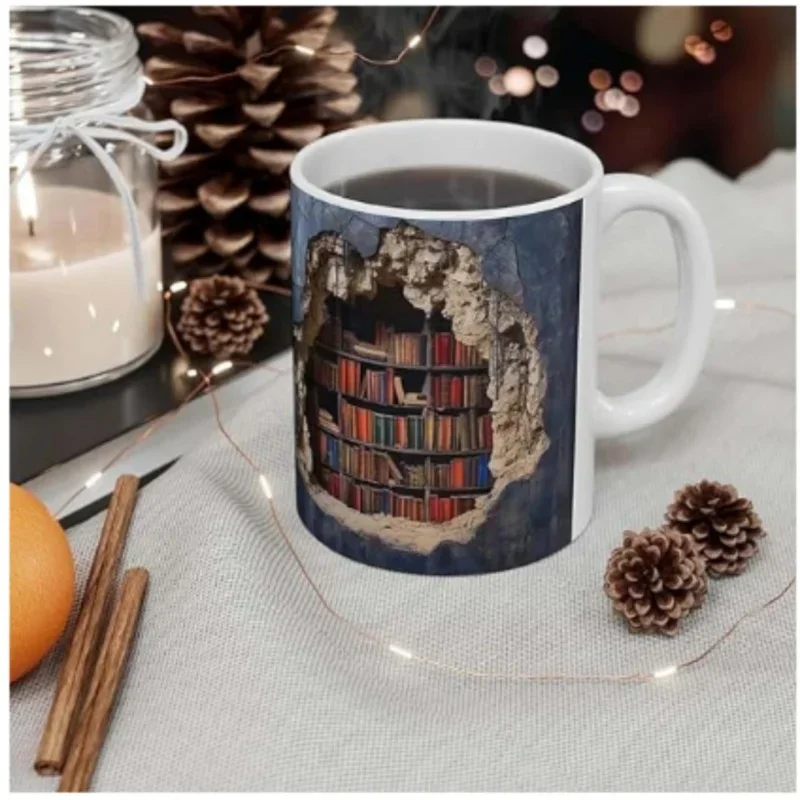 Ceramic 3D Library Book Mug Shelf Mug Creative Space Design Multi-Purpose Mug Coffee Cup Study Milk Cup Friends Birthday Gift
Ceramic 3D Library Book Mug Shelf Mug Creative Space Design Multi-Purpose Mug Coffee Cup Study Milk Cup Friends Birthday Gift