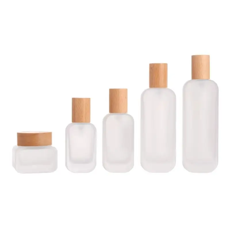 7Pcs Frosted Bottle Empty Glass Matte 30g 50g Cream Jar 20/30/50/100/120ml Cosmetics Lotion Pump Bottle Solid Wood Lids
7Pcs Frosted Bottle Empty Glass Matte 30g 50g Cream Jar 20/30/50/100/120ml Cosmetics Lotion Pump Bottle Solid Wood Lids