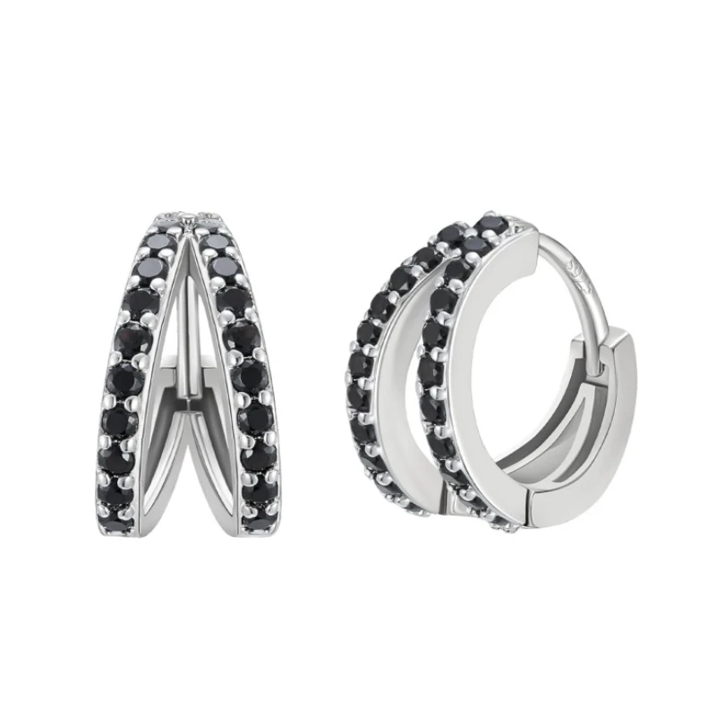 Black Awn Classic Silver Color Round Black Trendy Spinel Engagement Hoop Earrings for Women Jewelry Bijoux I296
Black Awn Classic Silver Color Round Black Trendy Spinel Engagement Hoop Earrings for Women Jewelry Bijoux I296